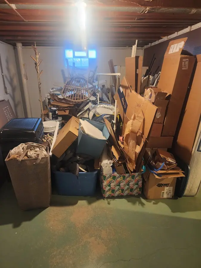 Roll-off dumpster container at job site for Yard Waste Dumpster Rental in Wintersville